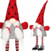 Новорічний м“який декоративний гном у шапці Ельфіня Springos Christmas Lady 40 см