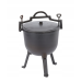 Туристичний чавунний казан 11 л Garden Line на 3 ніжках з кришкою та ручкою для перенесення (Польща)