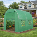 Садова теплиця 4 м² (2 × 2 × 2 м) з вікнами, армована плівка UV-4, Зелена (Польща)