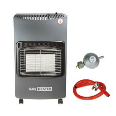 Портативний газовий обігрівач Gas Heater 3 режими потужності (1500 Вт, 2800 Вт, 4200 Вт) з редуктором та шлангом (Польща)